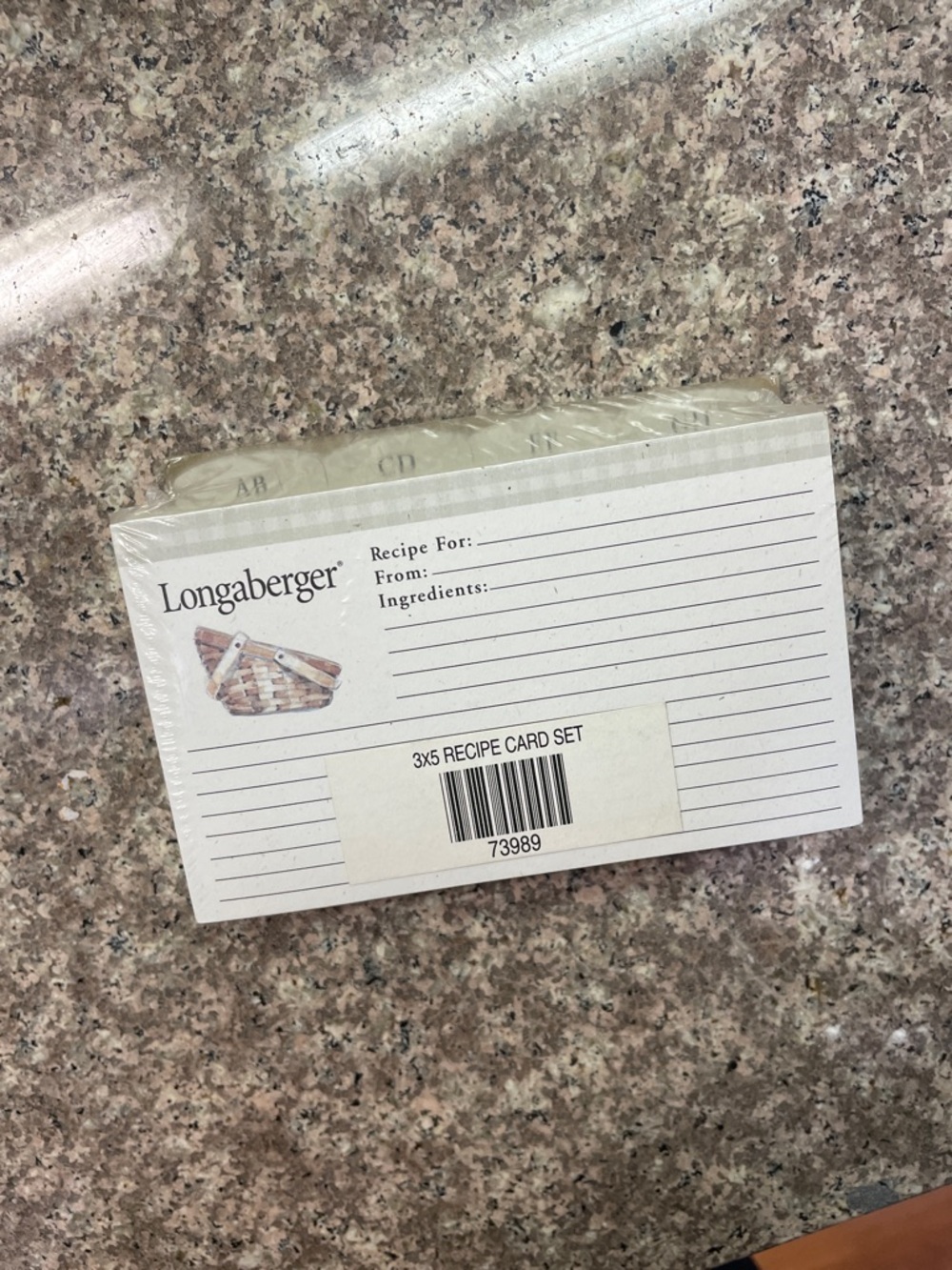 Longaberger Recipe Card Set